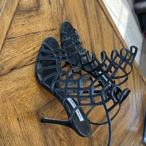 Steve Madden Black Cage Heels